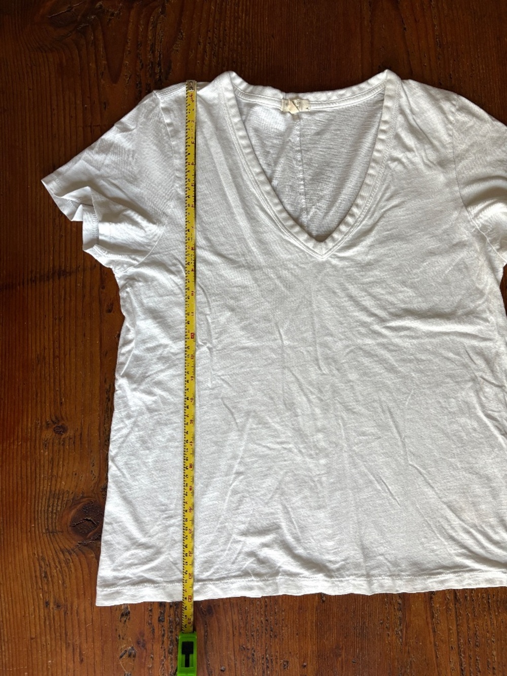 Rag & Bone 100% Organic Pima Cotton White V-Neck Short Sleeve T-Shirt Size Large - Picture 7 of 9